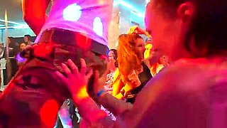 Peculiar girls get absolutely insane and naked at hardcore party