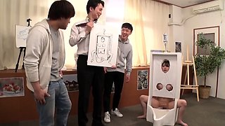 Asian babe facialized and made to cum hard in BDSM session