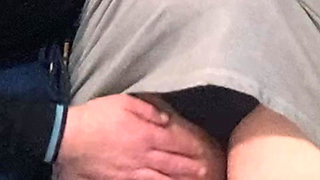 Hairy Pussy Fingered in Crowded Subway