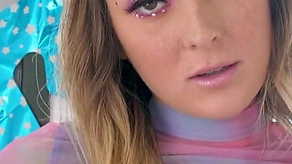 Sexy Small Tits Blonde Charlotte Sins POV Cum Swallow Blowjob