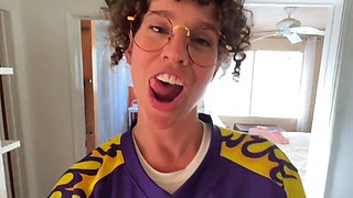 Curly stepmom makes him fuck her instead of his doll