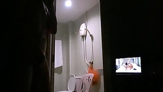 self footjob public hotel