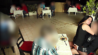 Public Extreme! Hot Licking and Fucking Orgy in a Restaurant
