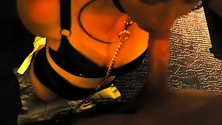 Submissive Girlfriend gives Amazing no Hands Deepthroat Cum