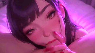Please Cum In My Mouth - Petite Asian Blowjob POV - AI