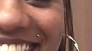 Ebony Amateur MILF Takes White Cock and Facial