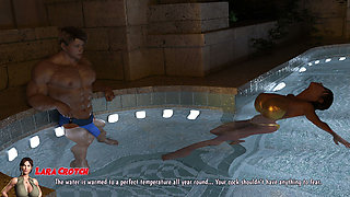 Lara Croft Pool Sex After Rescue Alpha Squeezes Her Big Boobs & Rails Her Ass