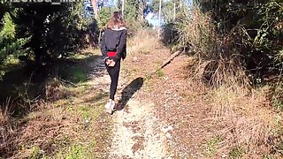 Petite Schoolgirl Walk In The Woods Ends With Friend Cumshot 5 Min