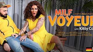 Milf Kitty Core Catches A Voyeur At Home And Shows Him Stuff He Never Forgets