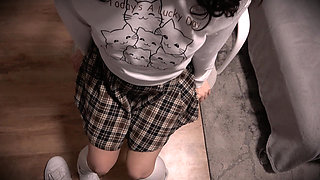 18yo Schoolgirl Gets Her Private Lesson on the Desk Chair