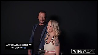 Sexy Blonde Hotwife Carina Blair Takes Bbc Deep While Holding Hubbys Hand