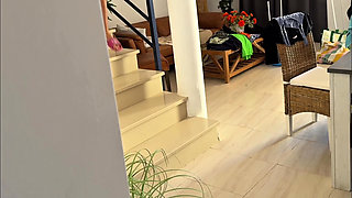 Door Left Open - Stepmom Pee Collection for Her Stepson