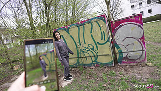 GERMAN SCOUT - Tiny 43kg half Asian Teen Lore Pick Up for First Time Casting Fuck