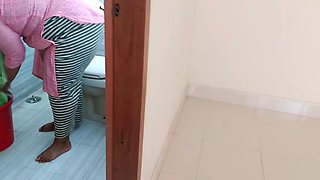 Indian Sexy Stepmother in Law Fucked by Stepson-in-law While She Is Washing Clothes in the Bathroom