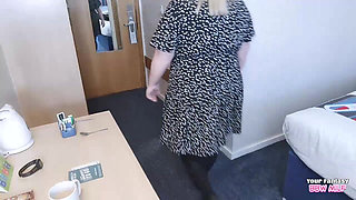 Cuck Husband Watches and Masturbates as My Lover Fucks Me in Hotel Room (mature BBW Big Boobs Cheating Wife)