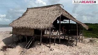 Hot  bitch moans as she gets fucked on both holes after masturbation