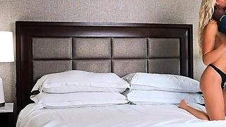 Amazing blonde having hardcore interracial sex