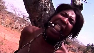 Public outdoor african ebony domination