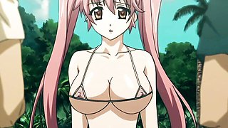 Amatory chick at anime action