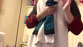 Tiny Nature Tit Hana so Nice Her in Bathroom Finish Shower