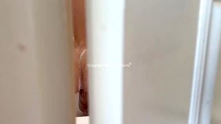 French Stepsister Maevaa Sinaloa Shower Voyeur POV - Big Tits Amateur Sucks Cock & Swallows Cum
