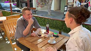 Sweet blonde babe horny 3some sex