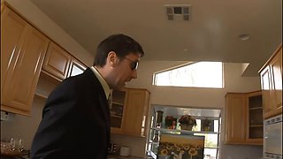 Blonde MILF Aline Double-Penetration Pantyhose Cumshot Pussy