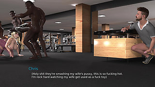 Cheating Slutty Blonde Wife Gangbanged by a Lots of Big Black Cocks