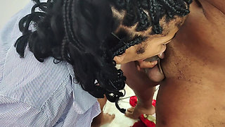 Brazilian Mulata Seduces Security Guard and Takes off Condom