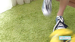 Football Horny Star Angel R Masturbates And Pokes His Butt!