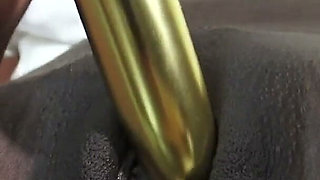 Ebony Pearl Vibrator Fucking