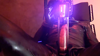 The Baroness Noir punishes her slave with a steel dildo