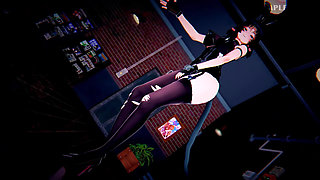 Featured Jane Do - Aoa Short Hair Costume Changes & Striptease, Succubus Police Uniform, Bunny Girl, Sexy Cheongsam