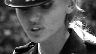 Two sexy brunette lesbians licking each others pussies