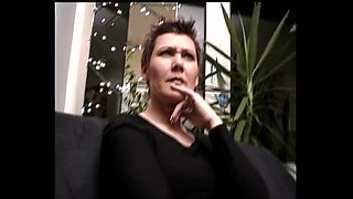 German Milf Shaves Her Bush and Masturbates Alone