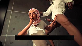 Muslim Maid Girl Sucks Older Boss Cock