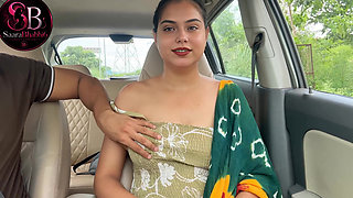 Doggystyle Handjob for Friend in Car Outdoors - Risky Sex Hindi Audio