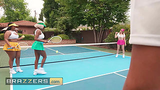 BRAZZERS - Anna Claire Clouds, Jayla Page & Baby Gemini Enjoy A Steamy Foursome To Settle The Coach's Pricey Bill