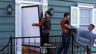 Hot teenage babe in 3D PC porn games with big boobs and playful visuals