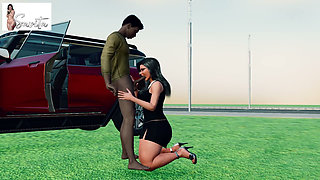 Sexy Stepmom Savita Fucks Her Ex-boyfriend in the Park - Outdoor Sex