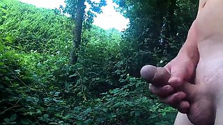 Wanking Outdoors Near the Train Tracks