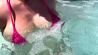 Artemisia Love Showing Her Perfect Tits in a Micro Bikini Underwater