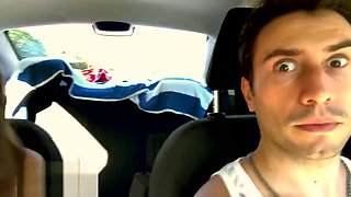 Roadtrip Sucking, Flashing and Public Blowjob - Amateur Couple MySweetApple