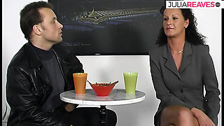 Jean Pallett Hot Redhead Sucks Huge Cock and Takes Cum in Mouth