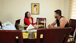 Hot Latina chick with nice big ass enjoys her passionate doggystyle and missionary sex with a stacked guy