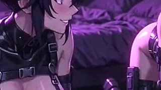 Cyberpunk Fun Girls in Their Room, Ai Animation