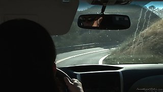 Melissa Monet's Blonde Lesbian Hitchhiker Passion Turns Wild