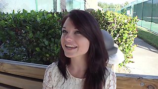 Teen Kaisey and Brunette Bombshell Take Monstrous Member in Rough Doggy Style