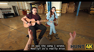 HUNT4K. Brunette singer sold her pussy and music