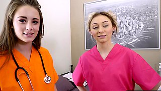 Nurse teen stepsis fucks stepbro at work